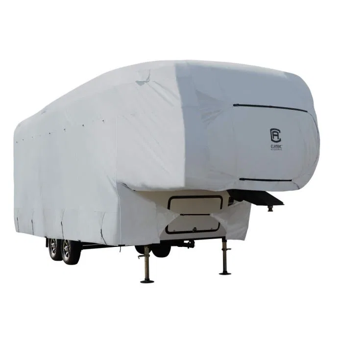 80-299-203101-RT – CLASSIC ACC Travel Trailer Cover, For Fifth Wheel Trailer Fits 41 Foot To 44 Foot Length x 140 Inc...